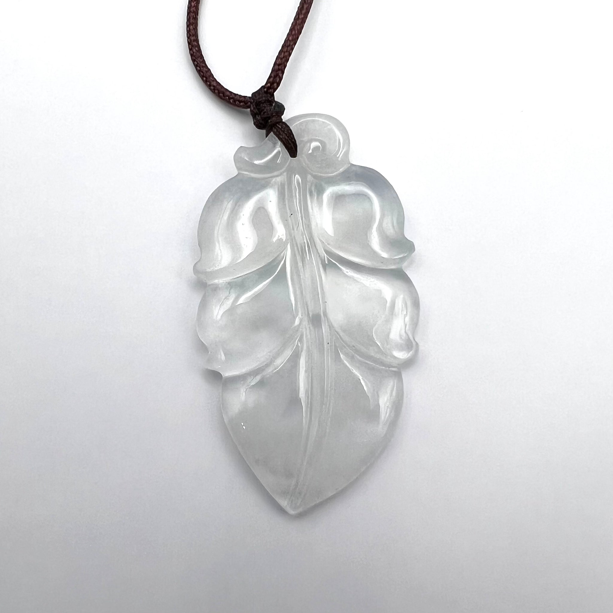 Natural Jade Leaf Necklace