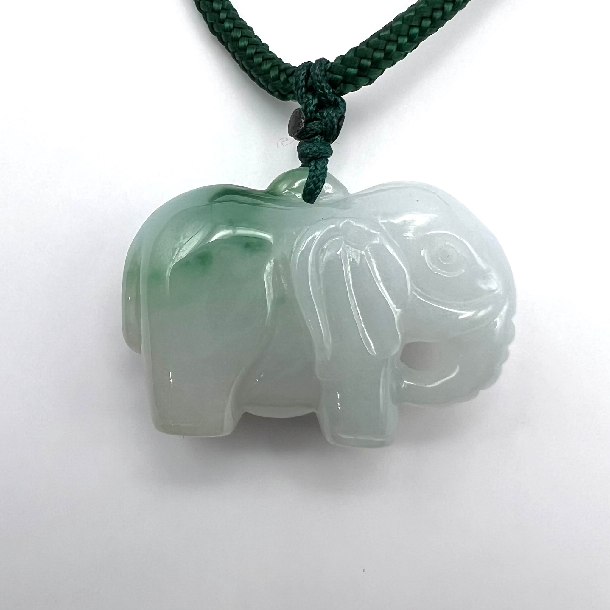 Natural Jade Elephant Necklace