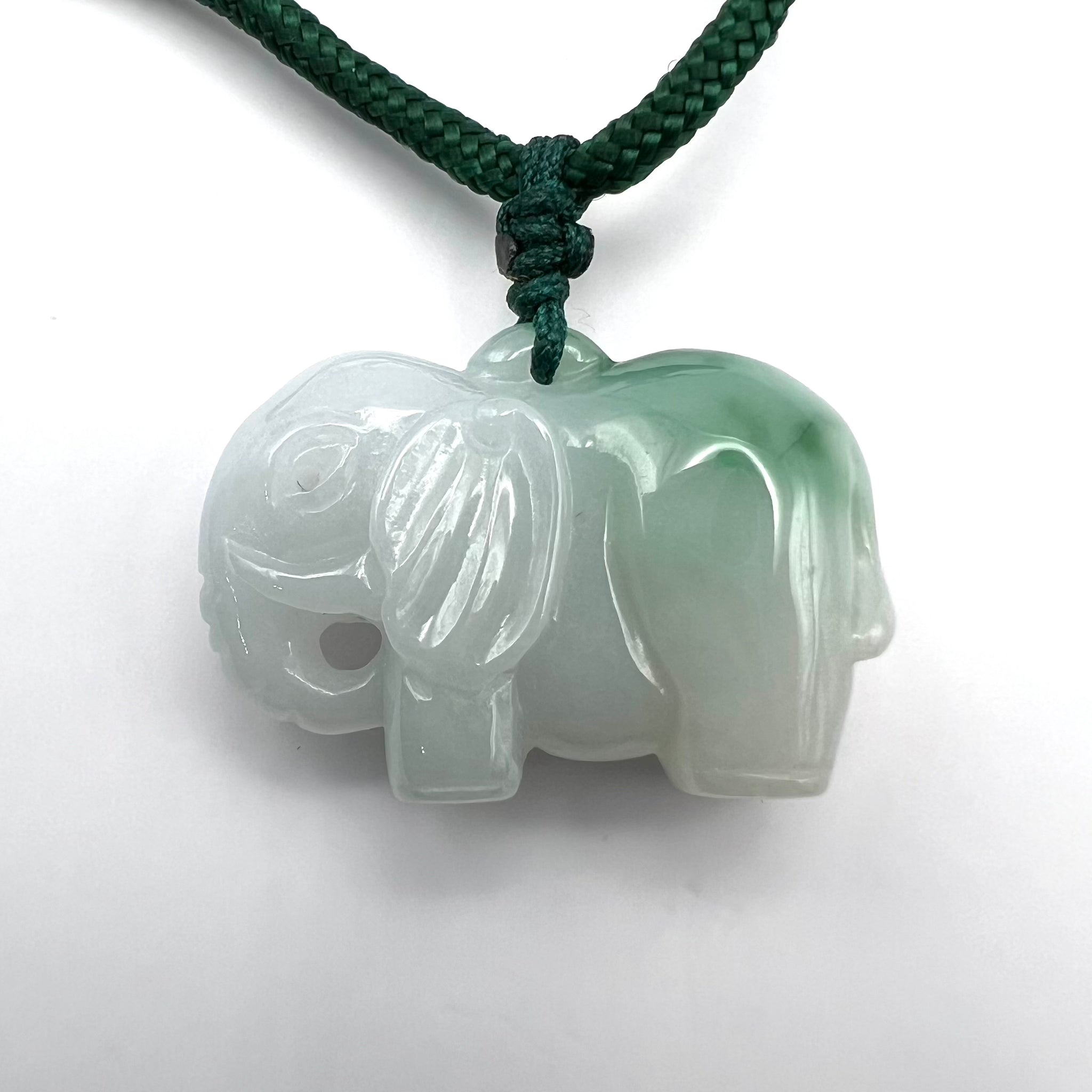 Natural Jade Elephant Necklace