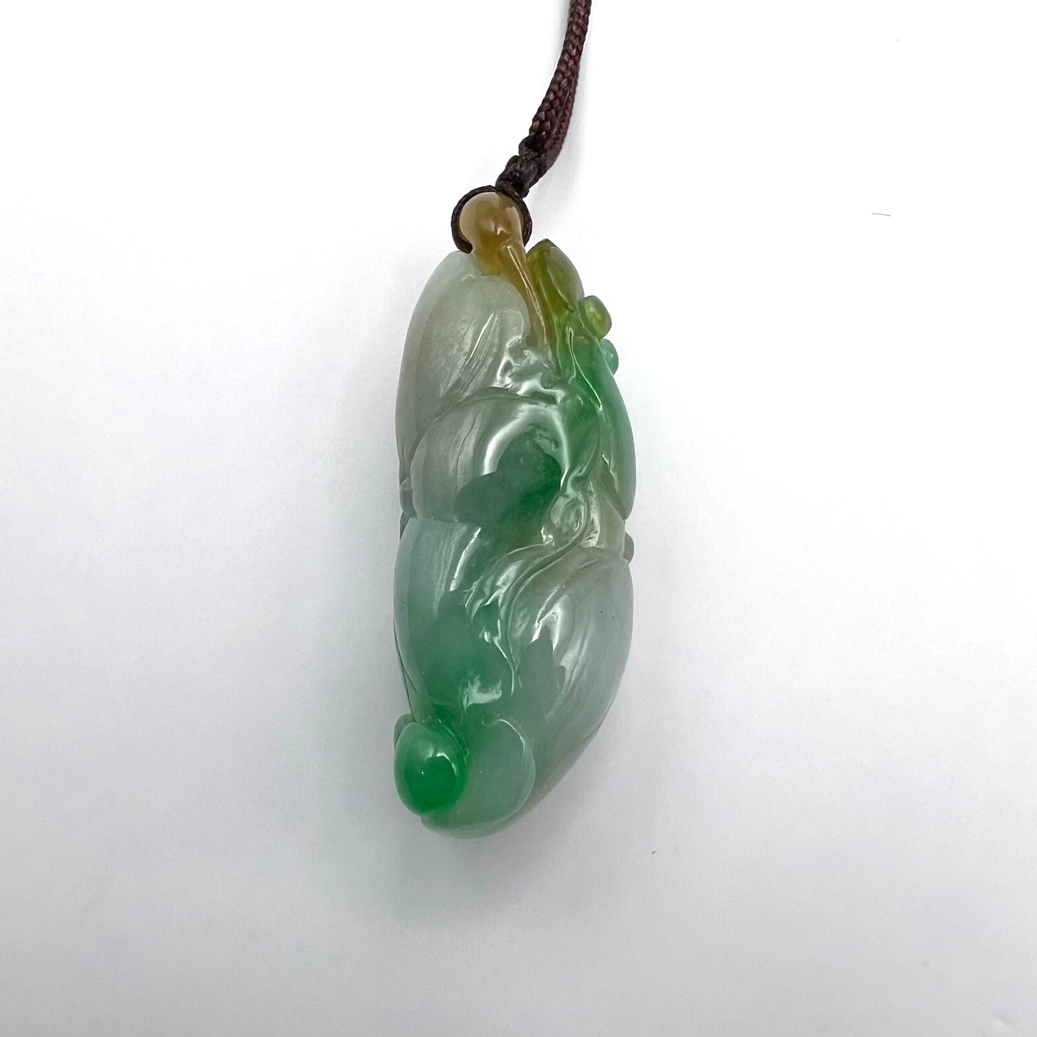 Natural Jade Lotus Necklace