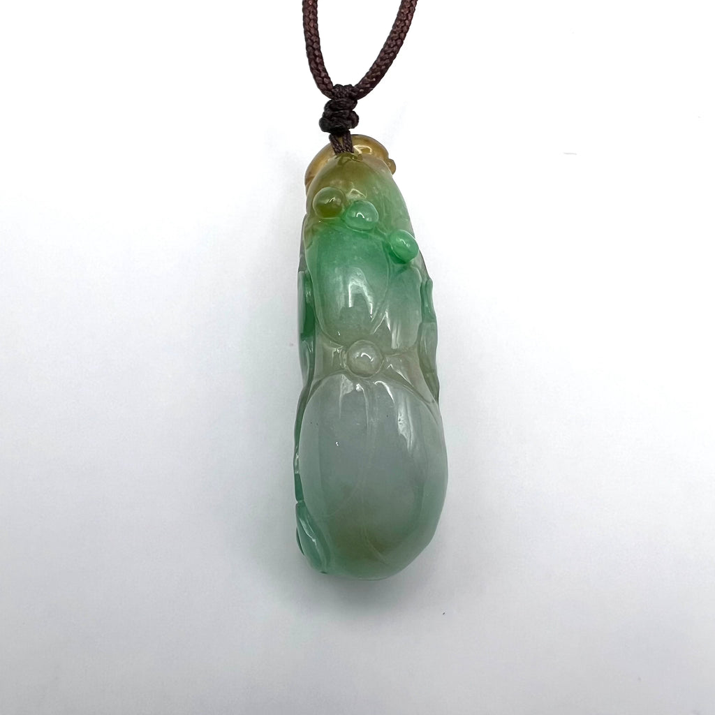 Natural Jade Lotus Necklace