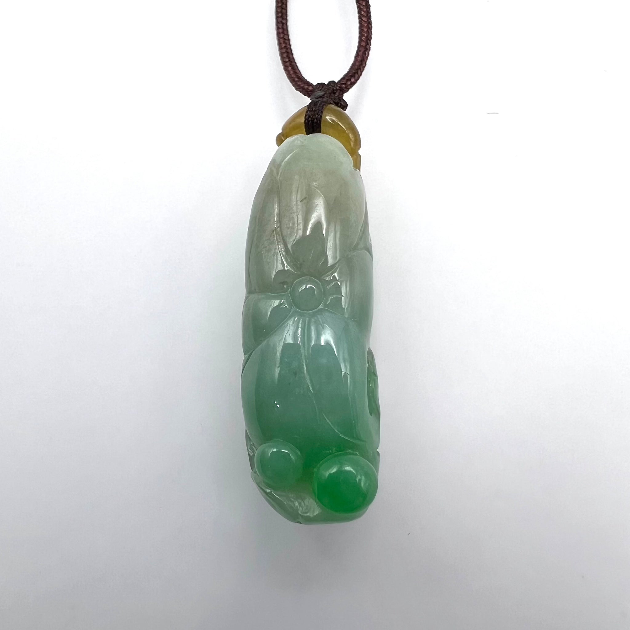 Natural Jade Lotus Necklace