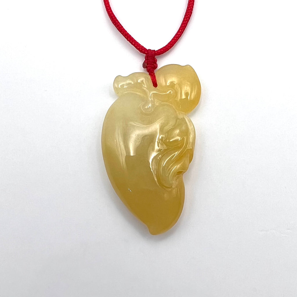 Natural Jade Peach Necklace