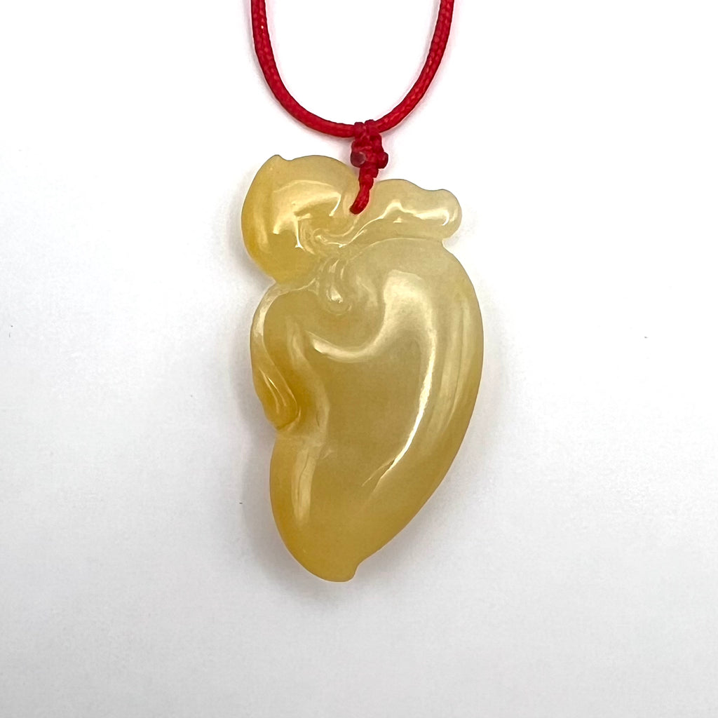 Natural Jade Peach Necklace