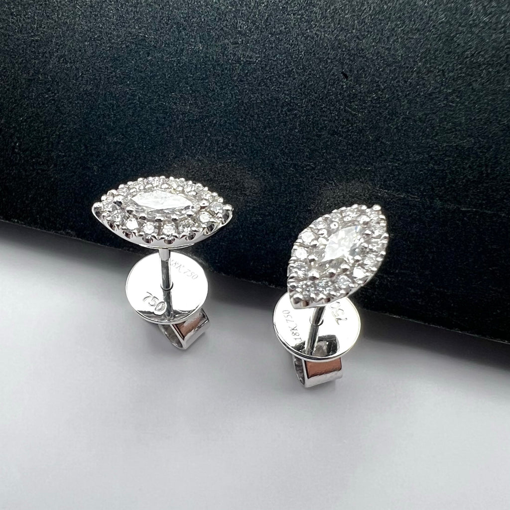 Diamonds Marquise Shaped Studs