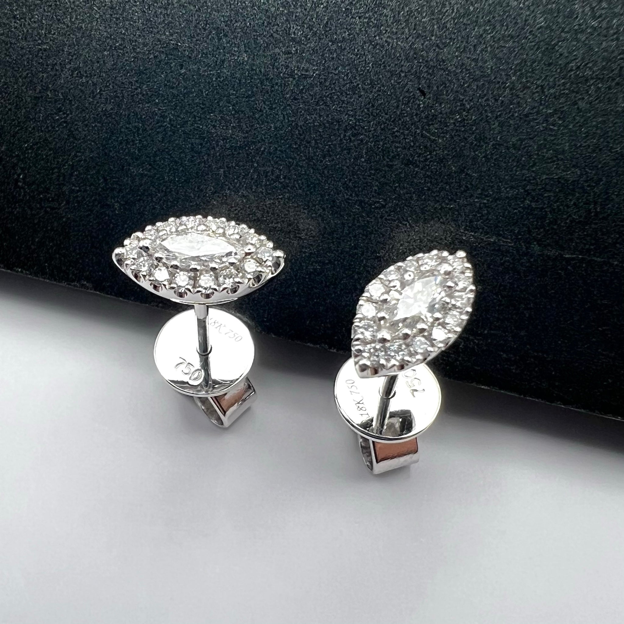 Diamonds Marquise Shaped Studs