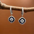 Sapphire & Diamonds Drop Earrings