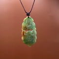 Reishi and Bat - Natural Jade Pendant