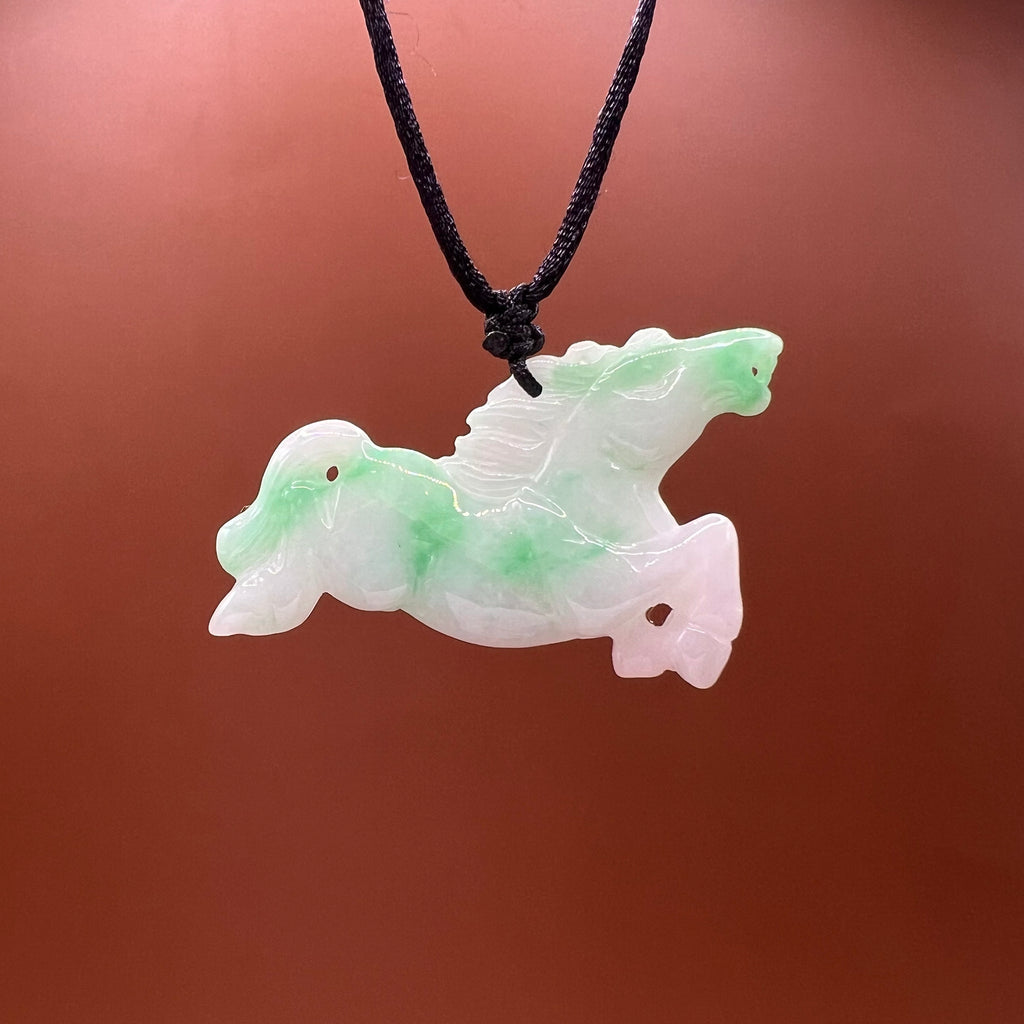 Natural Jade Galloping Horse