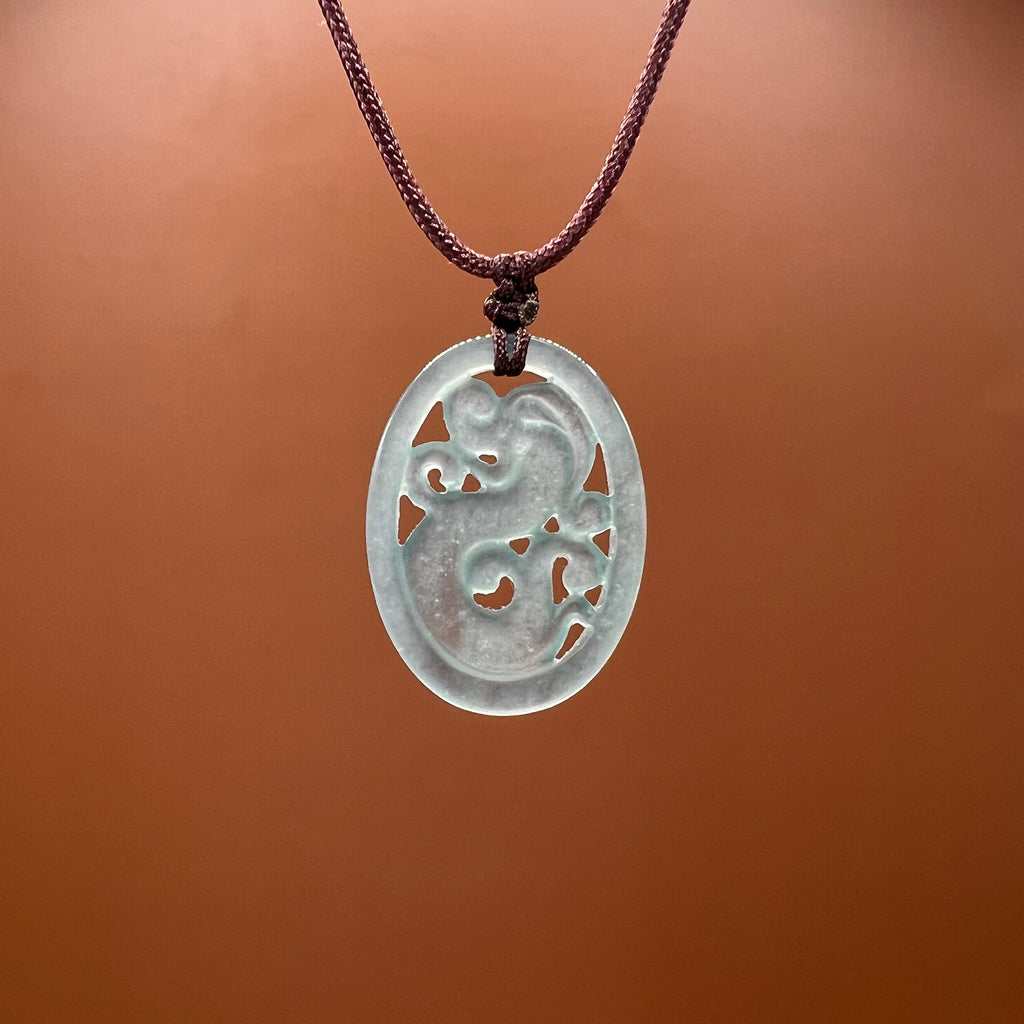 Natural Jade Dragon Pendant