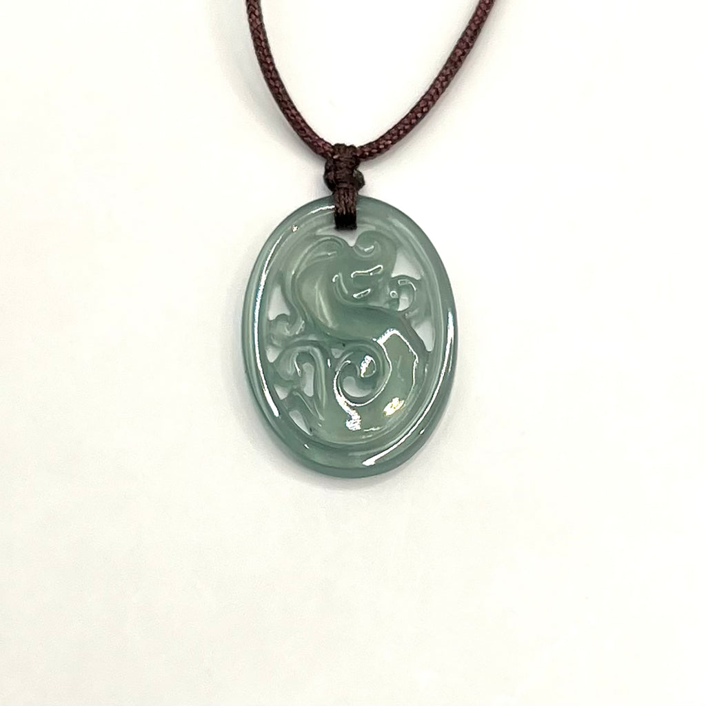Natural Jade Dragon Pendant