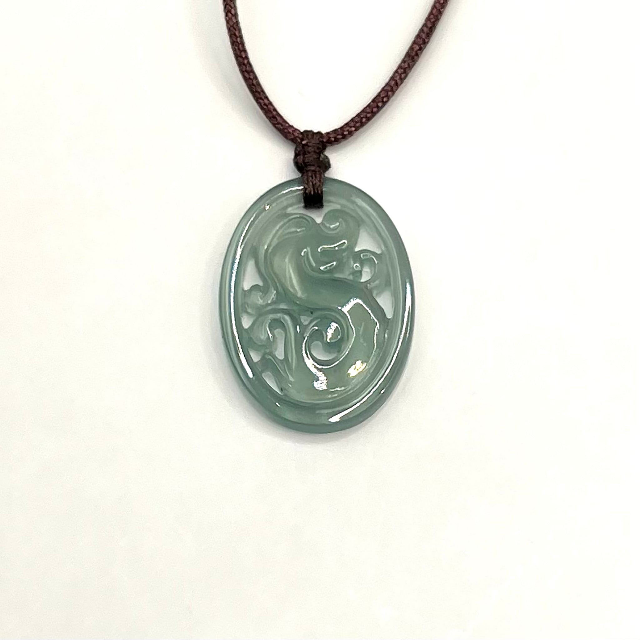 Natural Jade Dragon Pendant