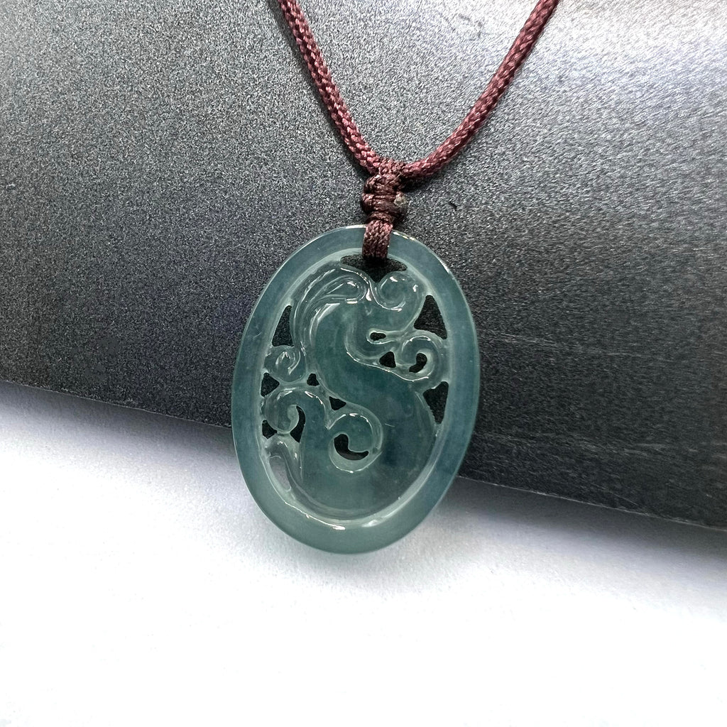 Natural Jade Dragon Pendant