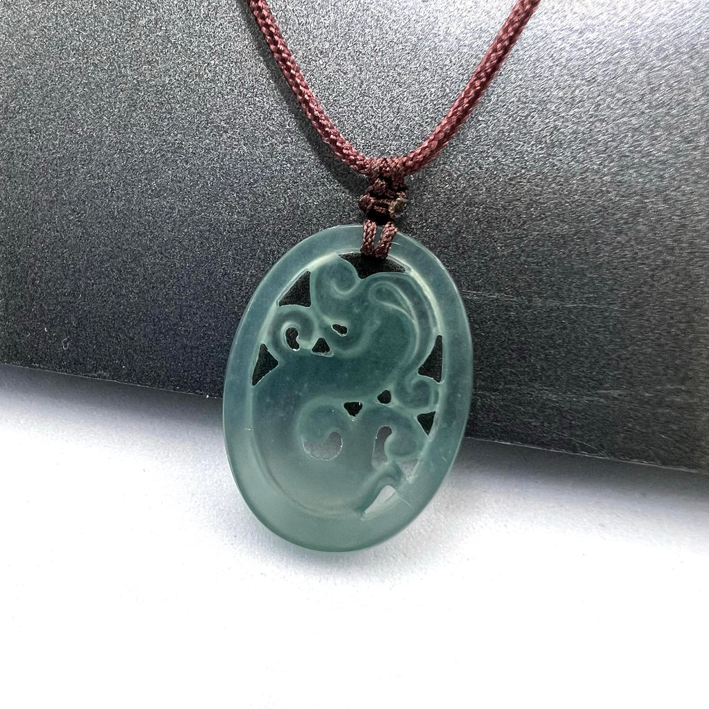 Natural Jade Dragon Pendant