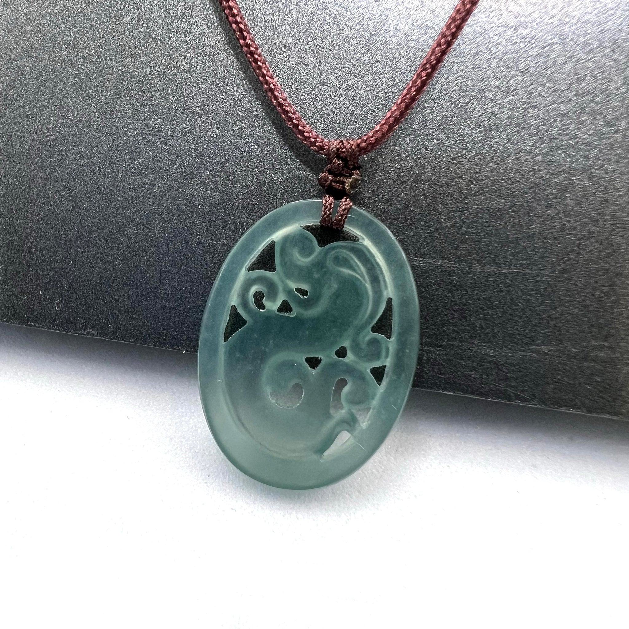 Natural Jade Dragon Pendant