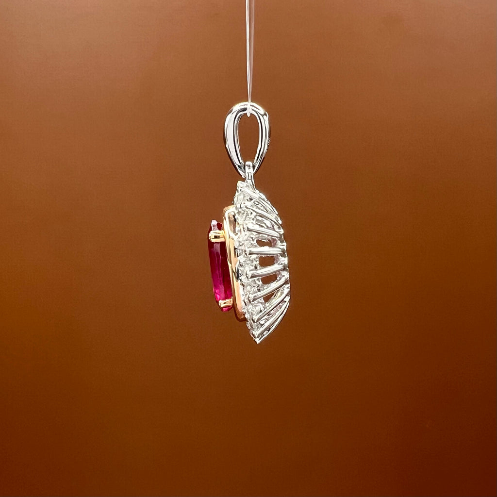 Ruby and Diamonds Pendant