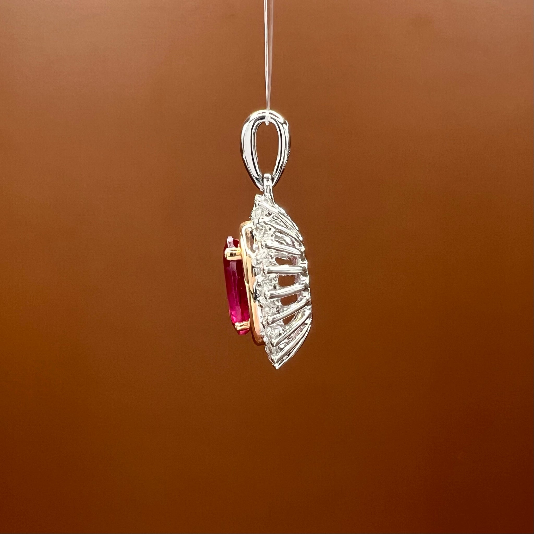 Ruby and Diamonds Pendant