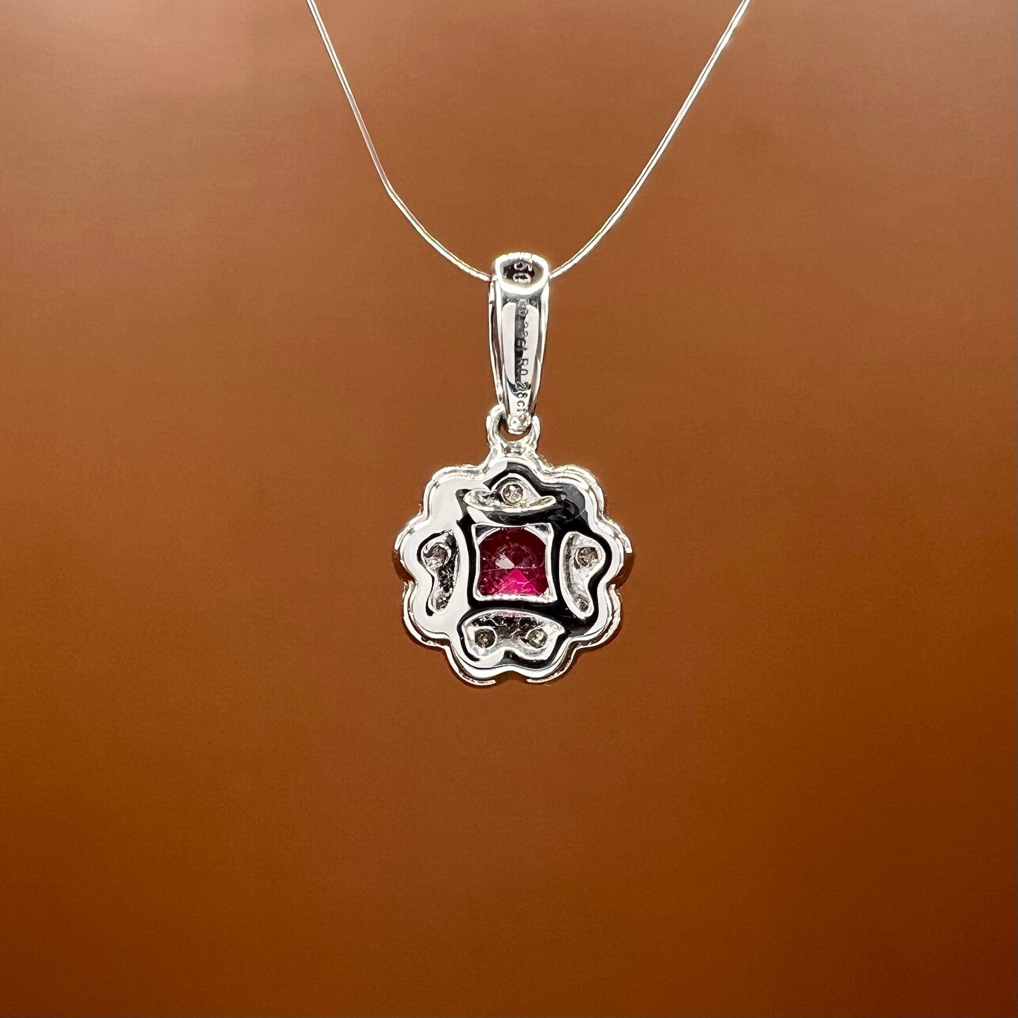 Petite Ruby and Diamond Charm