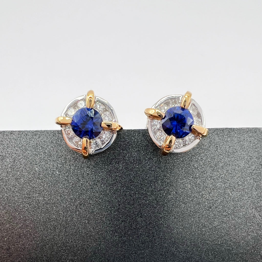Sapphire Diamonds Studs