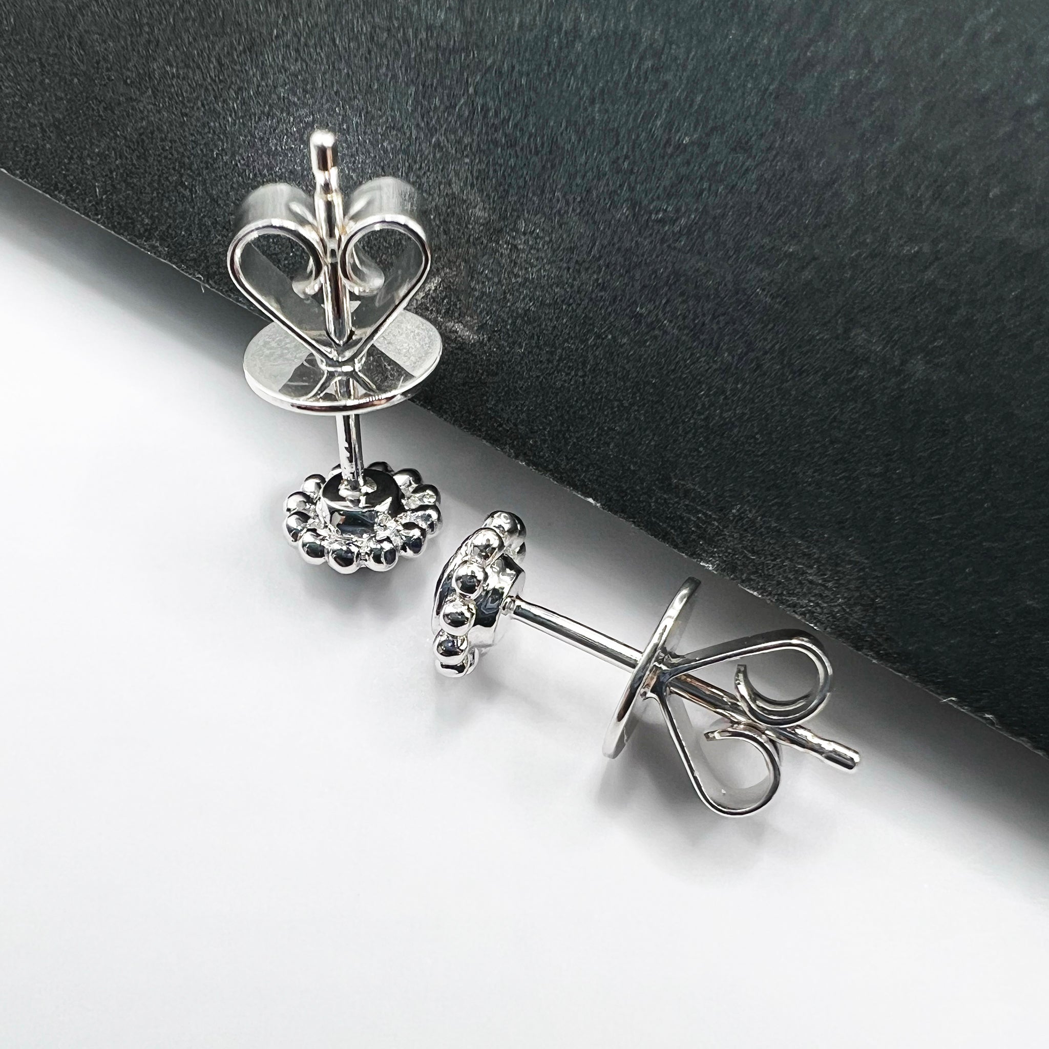 Sapphire Milgrain Studs