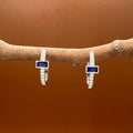 Sapphire Diamond Huggies