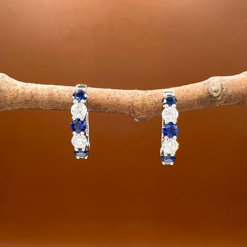 Sapphire Diamond Earrings