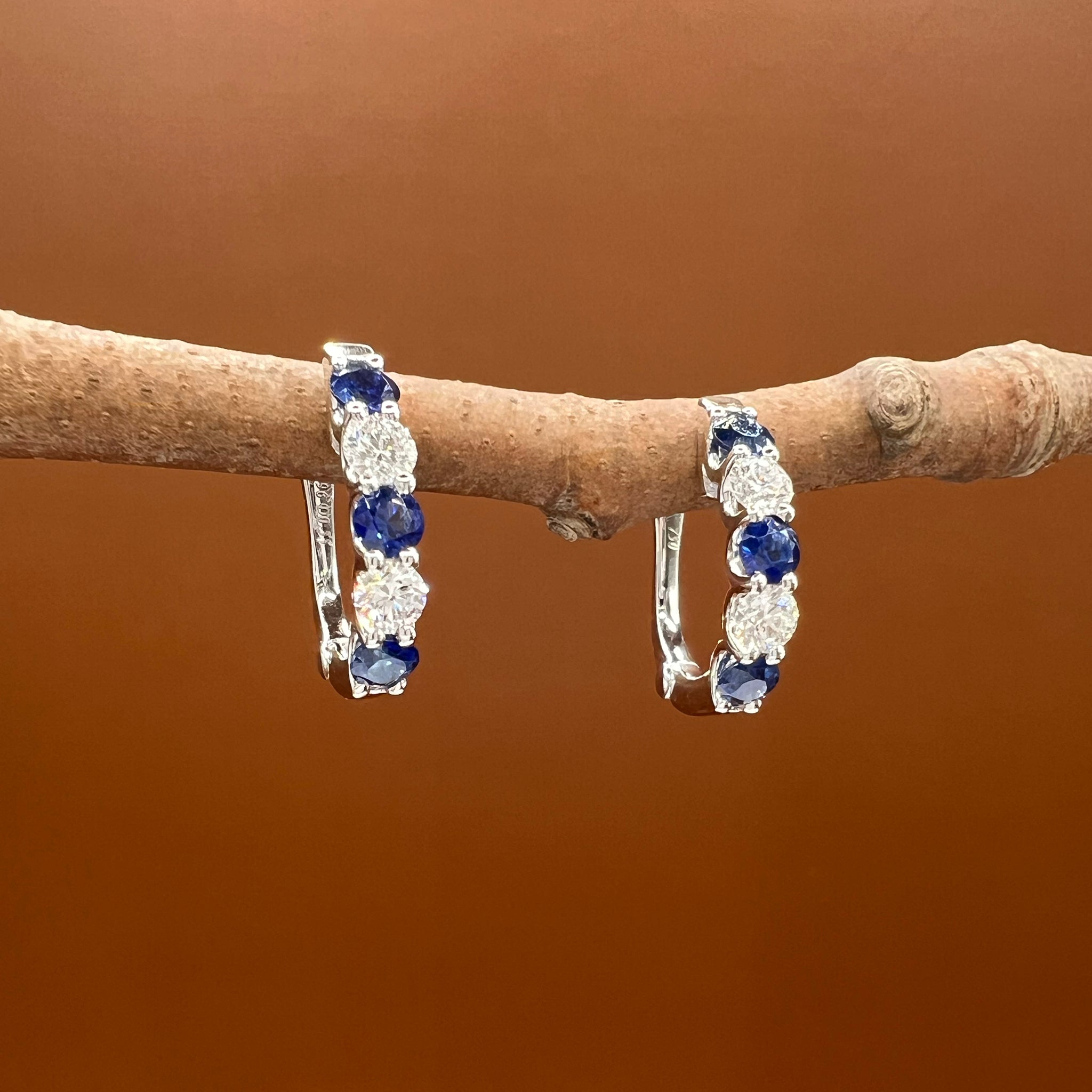 Sapphire Diamond Earrings