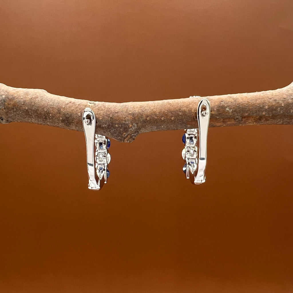 Sapphire Diamond Earrings