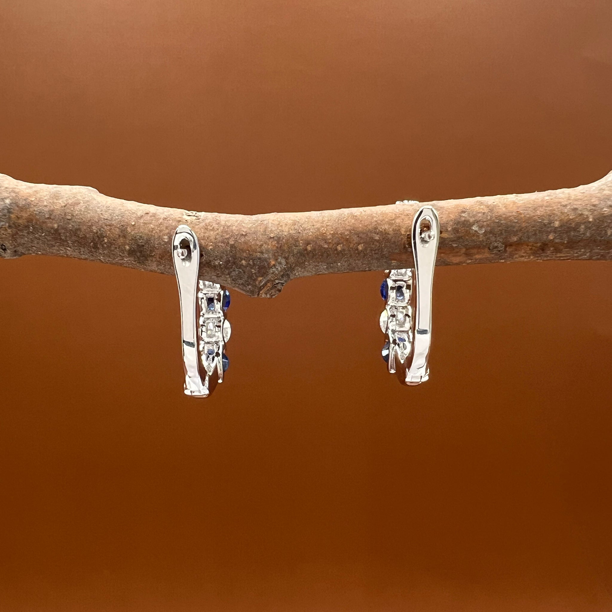 Sapphire Diamond Earrings