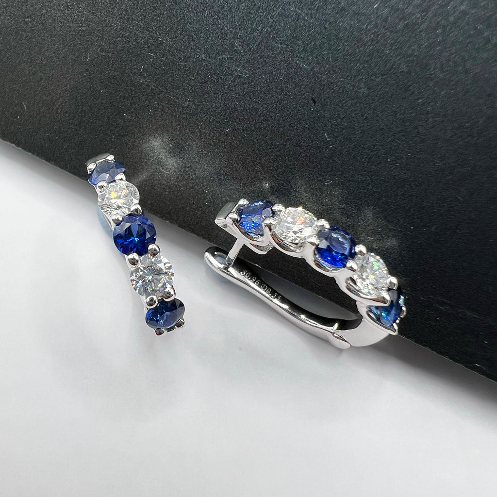 Sapphire Diamond Earrings