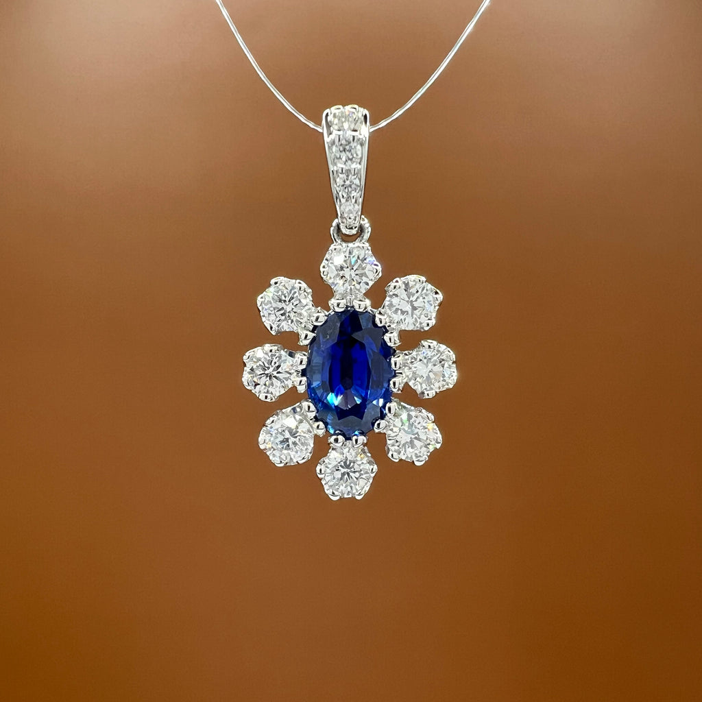 Floral Sapphire Pendant