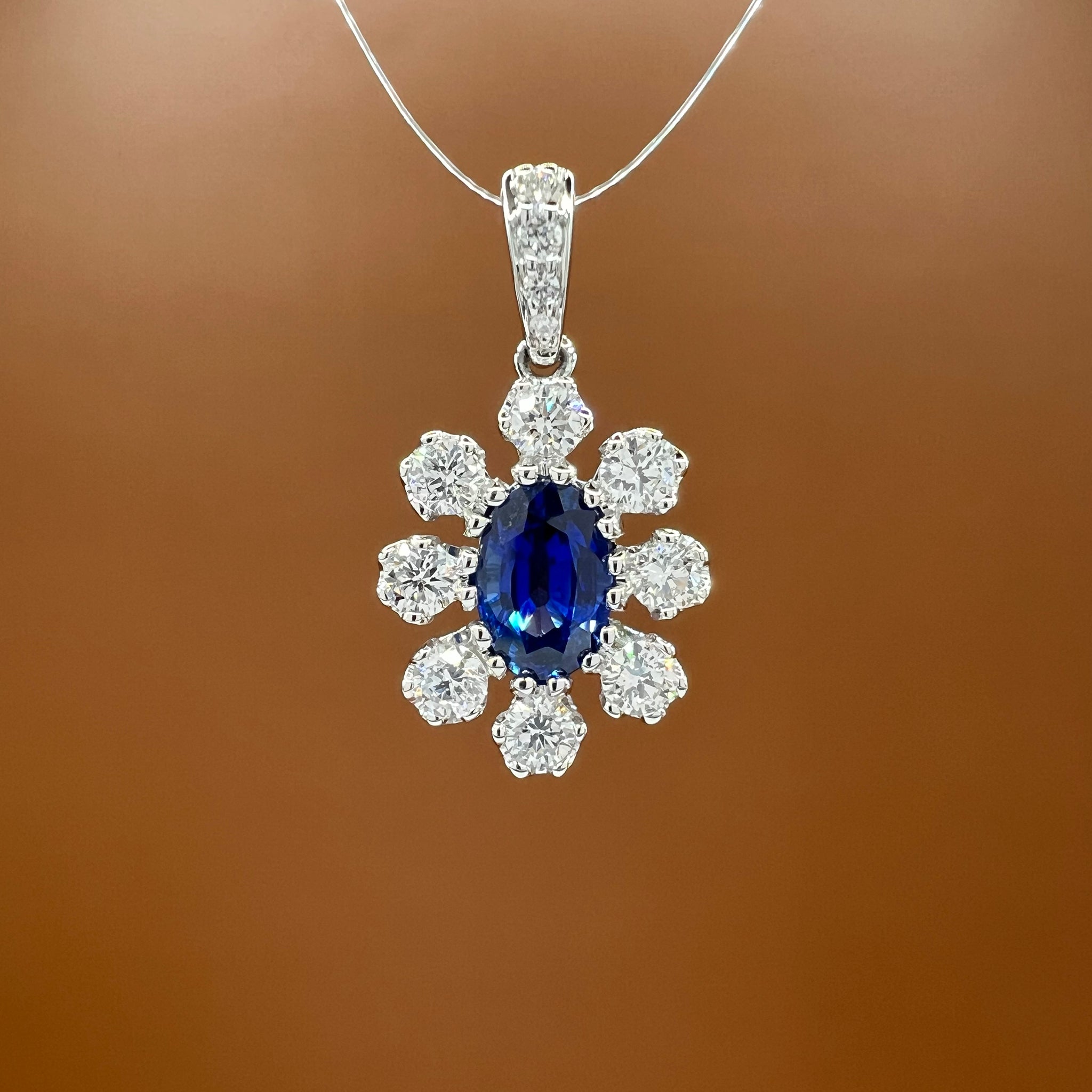 Floral Sapphire Pendant