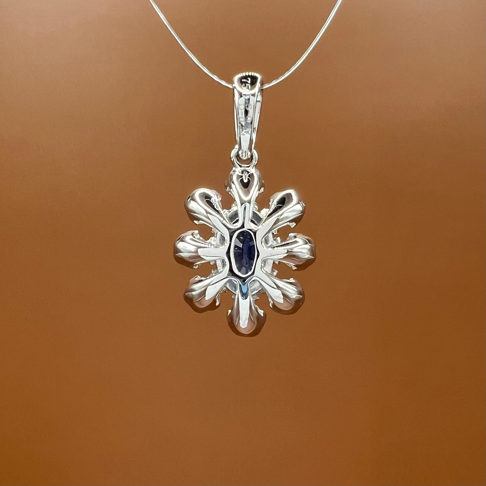 Floral Sapphire Pendant