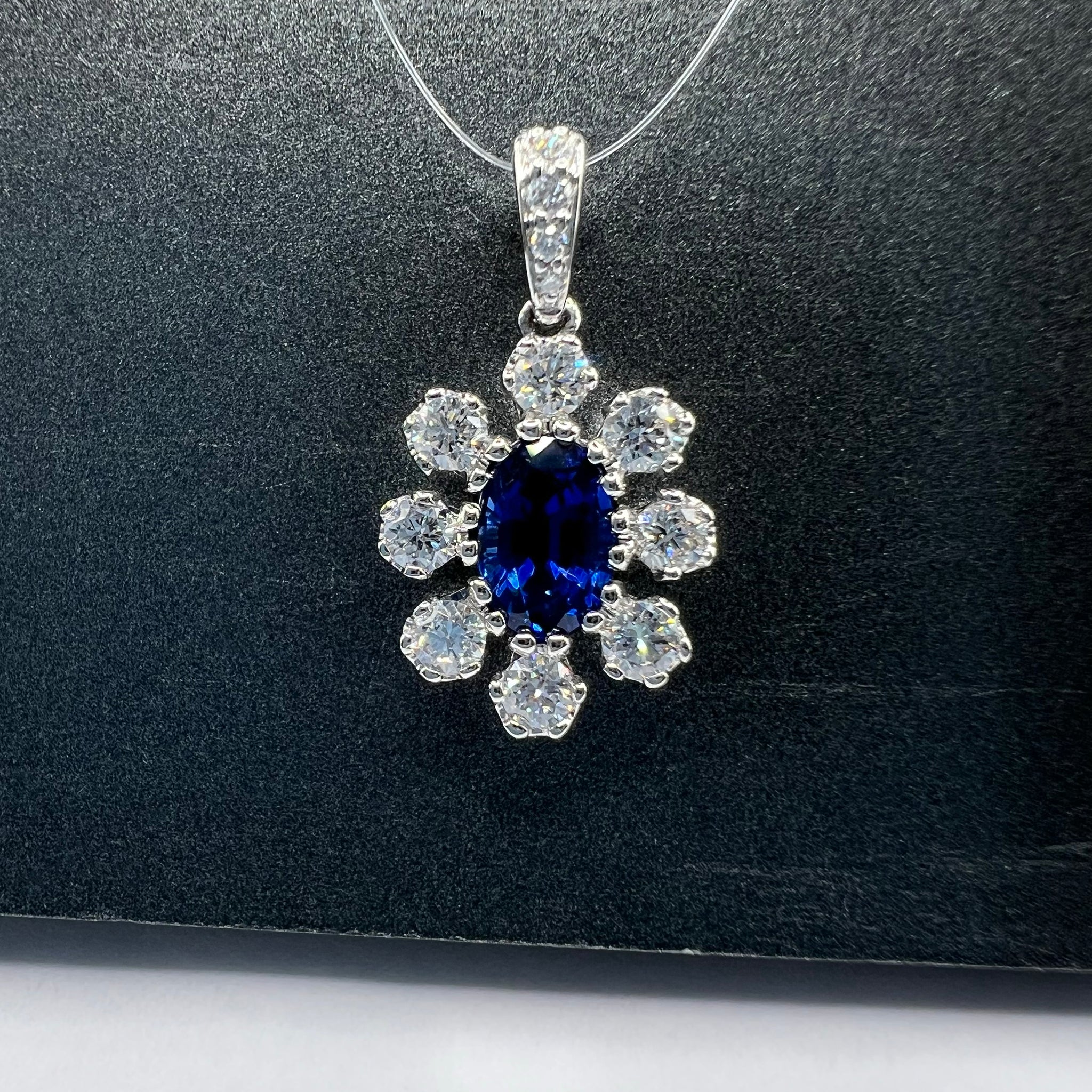 Floral Sapphire Pendant