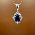 Sapphire and Diamonds Pendant