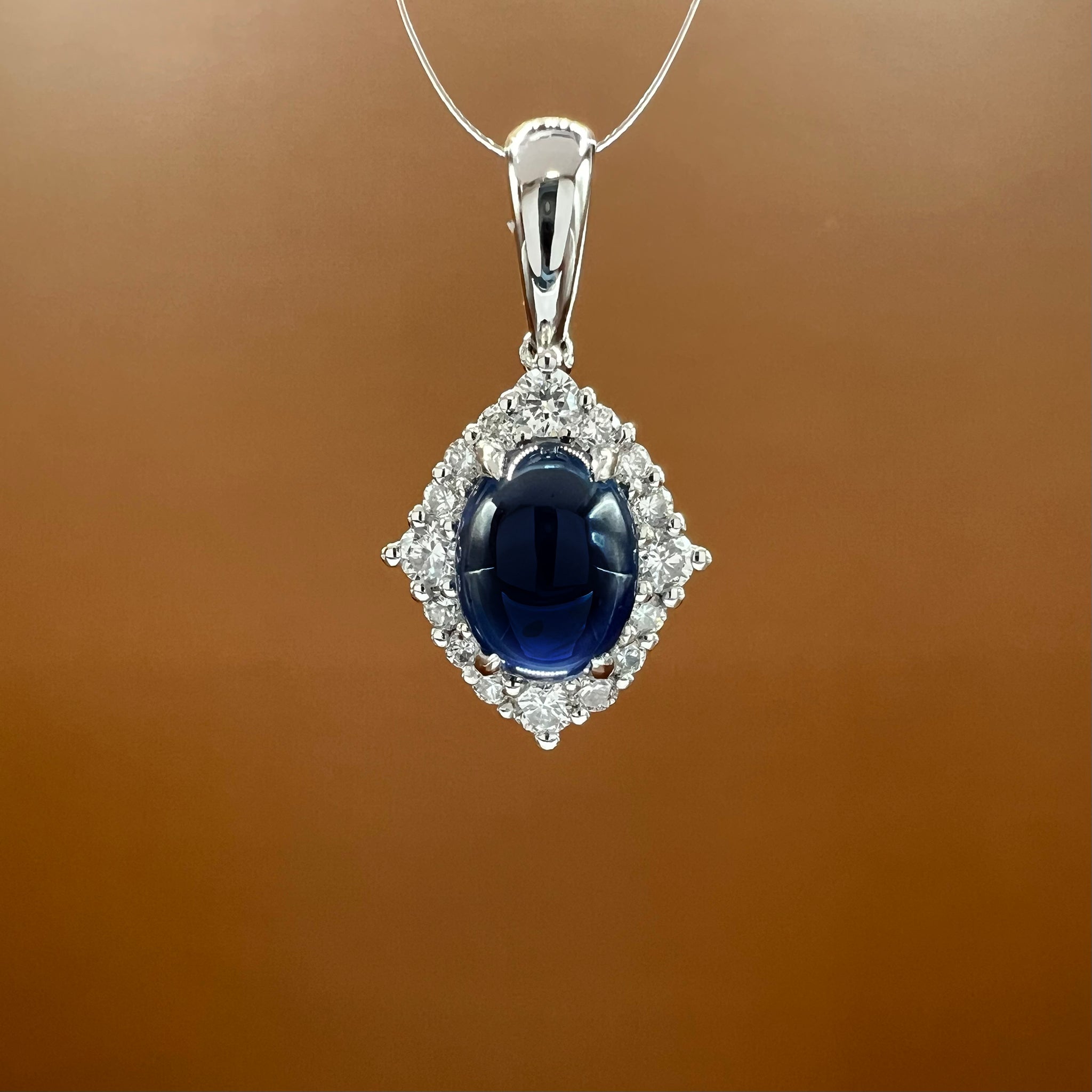 Sapphire and Diamonds Pendant