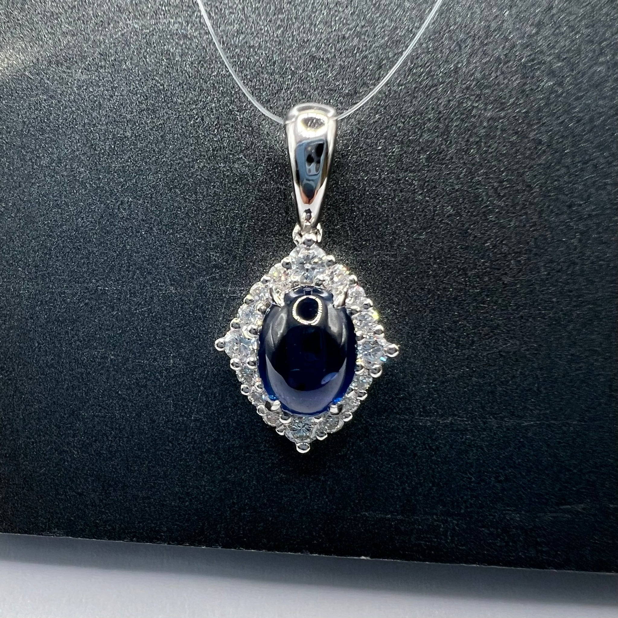 Sapphire and Diamonds Pendant