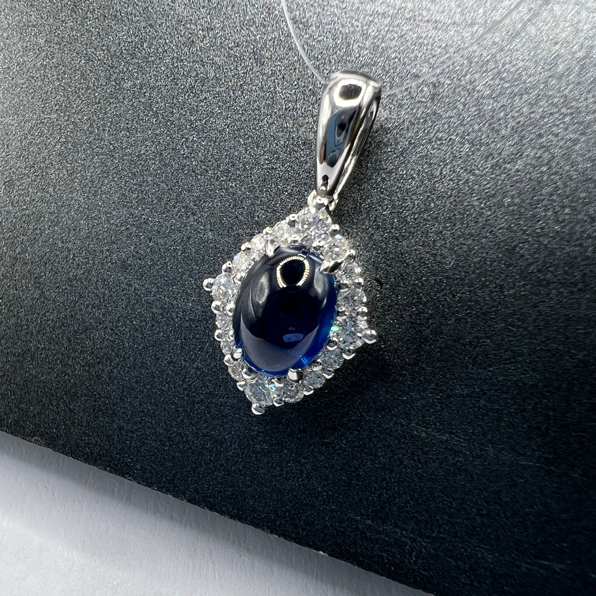 Sapphire and Diamonds Pendant